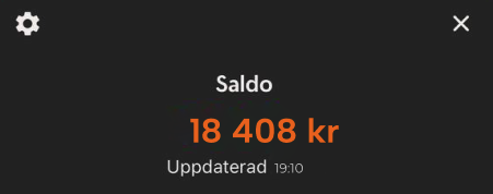 Användarsaldo 18 408 kronor