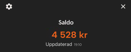 Användarsaldo 4 528 kronor
